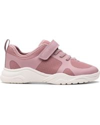 Clarks - Feather Ath Kid Dusty Trainers, Riptape - Lyst