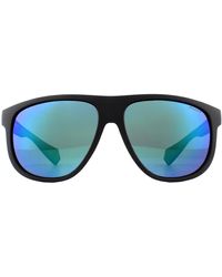 Polaroid - Square Black Green Green Mirror Polarized Pld 2080/s Sunglasses - Lyst