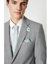 Burton - Green Wedding Plain Tie Set With Matching Lapel Pin - Lyst