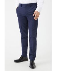Burton - Slim Fit Navy Marl Suit Trousers - Lyst