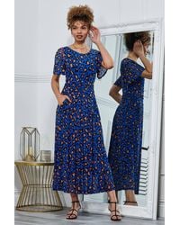 Jolie Moi - Julita Print Mesh Maxi Dress - Lyst