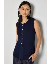 Apricot - Ribbed Knit Waistcoat - Lyst