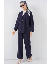 Bigdart - V-Neck Cardigan & Wide Leg Pants Set - Lyst