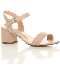 AJVANI - Mid Block Heel Strappy Sandals - Lyst