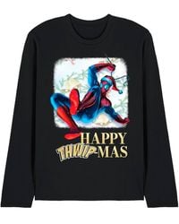 Marvel - Spiderman Happy Thwipmas Christmas Window Long Sleeve T-Shirt - Lyst