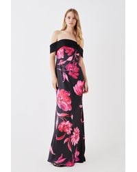 Coast - Sketchy Floral Satin Ball Gown - Lyst