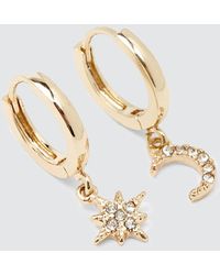 Dorothy Perkins - Gold Moon And Star Drop Earrings - Lyst