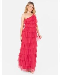 Anaya with love - One Shoulder Tiered Ruffle Maxi Dress - Lyst