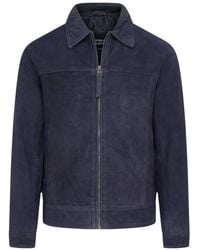 Infinity Leather - Goat Suede Leather Harrington Biker Jacket - Lyst
