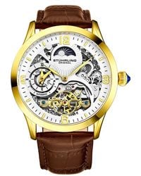 Stuhrling - Special Reserve Dual Time Automatic 44Mm Skeleton Watch - Lyst