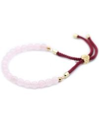 KDMD - 18K Plated Gemstone Bordeaux String Bracelet - Lyst