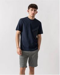 Parajumpers - Short Sleeve Zip Up Crew Neck Logo Detail T-Shirt - Lyst