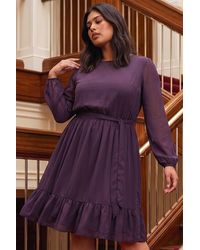 Roman - Curve Hotfix Tie Waist Dress - Lyst