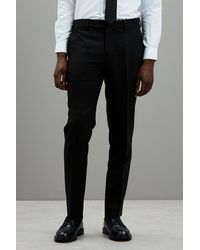 Burton - Slim Fit Black Tuxedo Suit Trousers - Lyst