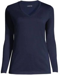 Lands' End - Plus Supima Long Sleeved T-Shirt - Lyst