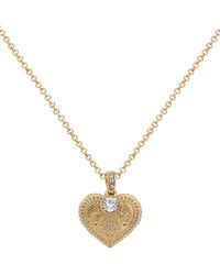 Bibi Bijoux - Gold 'heart On Fire' Necklace - Lyst