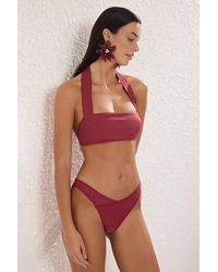 WOVCOR - V Cut High Leg Minimal Bikini Bottom W/ Contoured Fit - Lyst