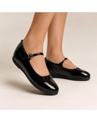 LARANGE - Classic Strap Patent Ballet Flat Shoes - Lyst