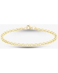 T.H.Baker - 9Ct Round Belcher Chain Bracelet Srbp-350-9Y-7.5 - Lyst