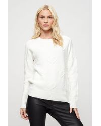 Dorothy Perkins - Ivory All Over Heart Jumper - Lyst