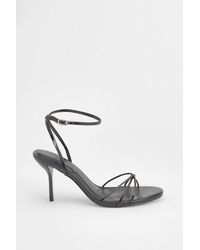 MissPap - Faux Leather Strappy High Stiletto Heel Sandals - Lyst