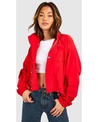 Boohoo - Funnel Neck Toggle Detail Jacket - Lyst