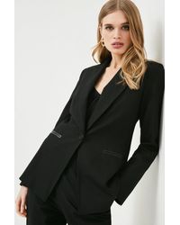 Karen Millen - Tailored Pinstripe Single Breasted Jacket - Lyst