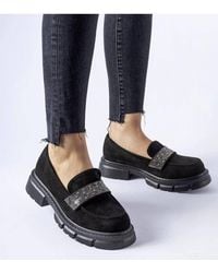 Love Lace - Lightweight Summer Moccasin Loafers With Zircon Detail Slip On - Lyst