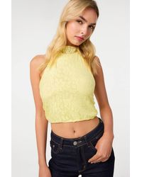 Pink Vanilla - Lace Halter Neck Top - Lyst