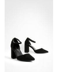 Boohoo - Pointed Low Block 2 Part Court Shoes - Lyst
