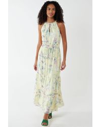 Blue Vanilla - Elasticated Waist Sleeveless Turtleneck Midi Dress - Lyst