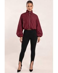 Rebellious Fashion - Chanda Funnel Neck Zip Up Jacket - Lyst