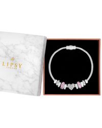 Lipsy - Silver Heart Pink Magnetic Bracelet - Gift Boxed - Lyst
