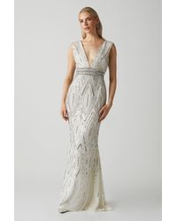 Coast - Art Deco Plunge Beaded Wedding Dress - Lyst