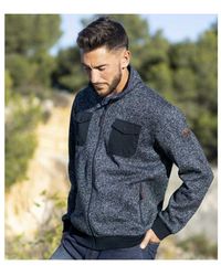 Atlas For Men - Mottled Brushed Full Zip Fleece Jacket - Lyst