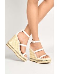 Miss Diva - Michelle Espadrille Ankle Strap Stud Sole Sandal Wedge - Lyst