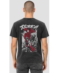 Marvel - Spiderman Spidey Manga Back T-Shirt, Vintage Wash - Lyst
