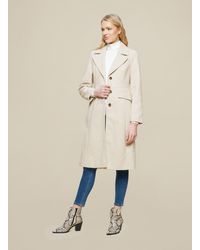 Dorothy Perkins - Beige Fit And Flare Midi Coat - Lyst