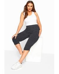 Yours - Elasticated Waistband Cropped Jersey Joggers - Lyst