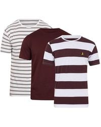 Brave Soul - 3 Pack Cotton Crew Neck T-Shirts - Lyst