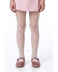 Penti - Pretty Floral Mesh Tights - Lyst