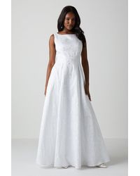 Coast - Bow Back Full Skirted Jacquard Wedding Dress - Lyst