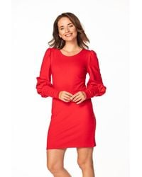 Love Lace - Knitted Mini Dress With Boat Neck Style 171914 - Lyst