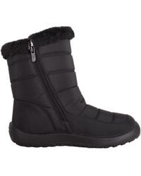 Absolute Footwear - Easy Slip On Touch & Close Winter Ankle Boots With Faux Fur Lining - Lyst