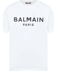Balmain - Paris Short Sleeve Crew T-Shirt - Lyst