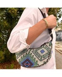 KDMD - Geo- Jacquard Hobo Bag With Strap - Lyst
