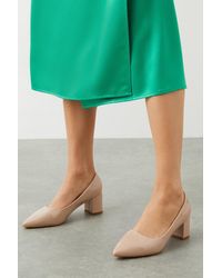 Wallis - Dream Pointed Block Heeled Court Shoes - Lyst