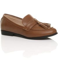AJVANI - Flat Heel Flats Faux Leather Loafers - Lyst