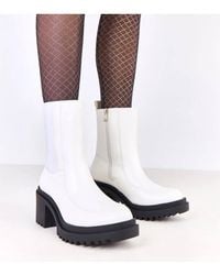 Love Lace - Stylish Ankle Heel Boots With Warm Lining & Elastic Sides - Lyst
