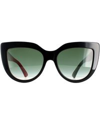 Gucci - Cat Eye Black With Red And Green Green Gradient GG0164SN Sunglasses - Lyst